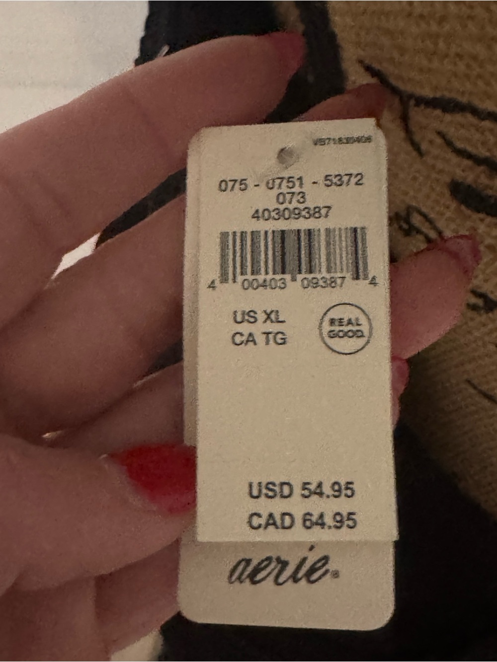 Aerie, NWT! Black Ribbed Scoop Neck swimsuit - Picture 3 of 3